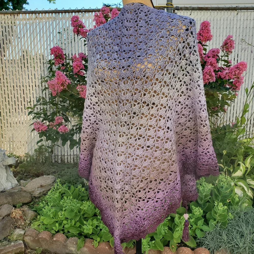 💖 New Handmade Crochet Baktus / Shawl / Scarf